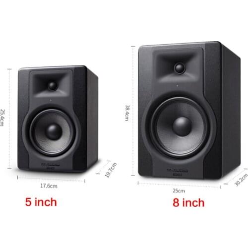 100W 5 Inch High-power Professional Monitor Speaker Active Desktop Monitor Speaker for Recording Studios HiFi Fever Office Audio