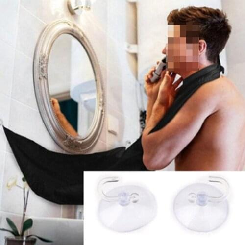 Custom Male Beard Shave Cloth Apron Bathroom Organizer Gift for Man Clean Hair Adult Bibs Shaving Suction Cup Haircut Holder