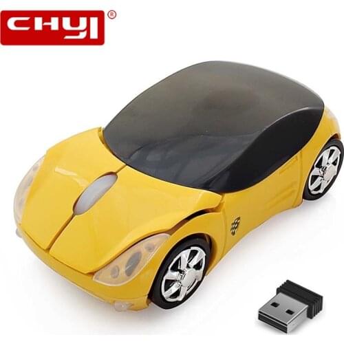 CHYI New 2.4GHz USB Style Wireless Car Optical Mouse Wireless Mause 1600DPI Car Shape Wireless Mice For Laptop PC Computer