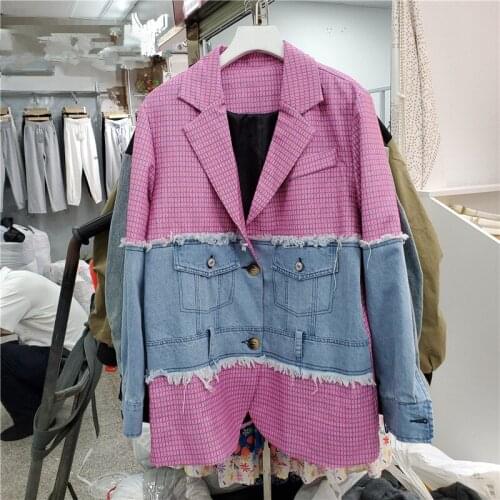 Nanshiyser Women's Denim Blazers