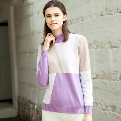 ZHILI 2018 New Autumn Winter Turtleneck Knit Cashmere Sweater