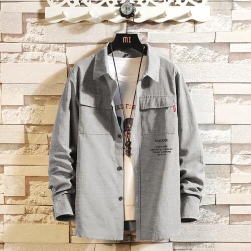 2020 New Spring Solid Lattice Men Shirt Male Clothing Slim Fit Oxford Cotton Long Sleeve Casual Shirts Men Fashion M-4XL