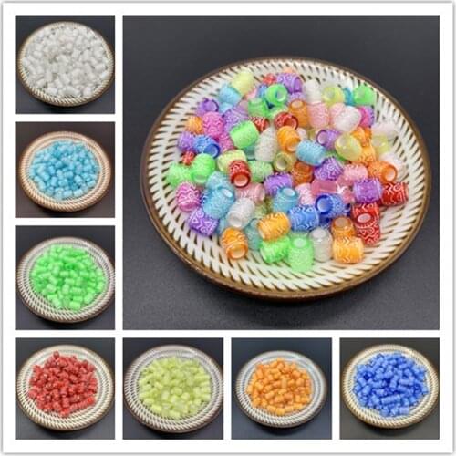 New 50pcs 9x6mm Bracelet Accessories Children Gift Handcraft Department 11Color Round Shape Acrylic Sugar Beads Jewelry Findings