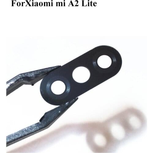 New For xiaomi mi A2 Lite A 2 lite Rear Back Camera Glass Lens Replacement Parts With Sticker Glue For xiaomi miA2 Lite