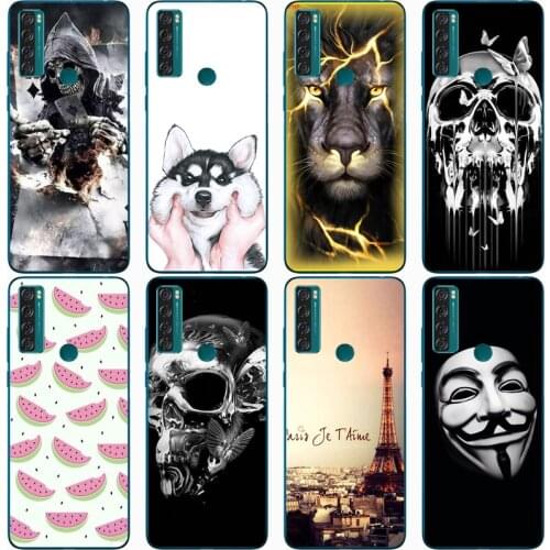 New TPU Silicon Coque Case for TCL 20 SE Anti Skid Full Protective Cover for TCL 20 se