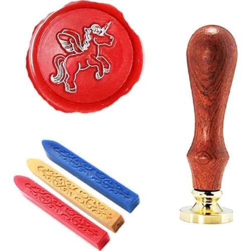 Signature Custom Wax Seal Stamp Unicorn Running