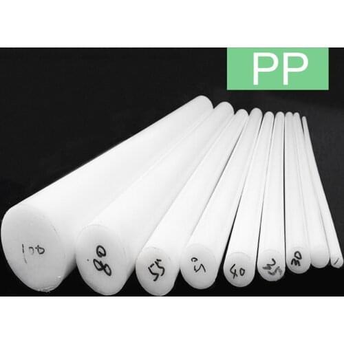 1m(will cut to 2pcs) Translucent white polypropylene rod PP stick Plastic bar dia.8mm~60mm