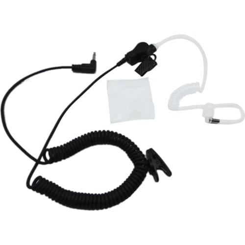 RHF 617-1N 3.5mm RECEIVER/LISTEN ONLY Surveillance Headset Earpiece with Clear Acoustic Coil Tube Earbud Audio Kit