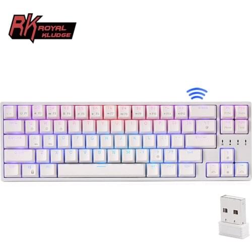 Royal Kludge RK871/RK68PLUS Hotswappable Mechanical Mini Wireless Tri-Mode Bluetooth 2.4G Keyboard With 60 Percent RGB Backlit
