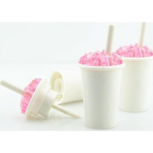 6ML Lipgloss Wand Tubes White Cute Ice Cream Shaped Lip Gloss Tubes Unique Cosmetic Packaging Lip Gloss Containers 50/100pcs