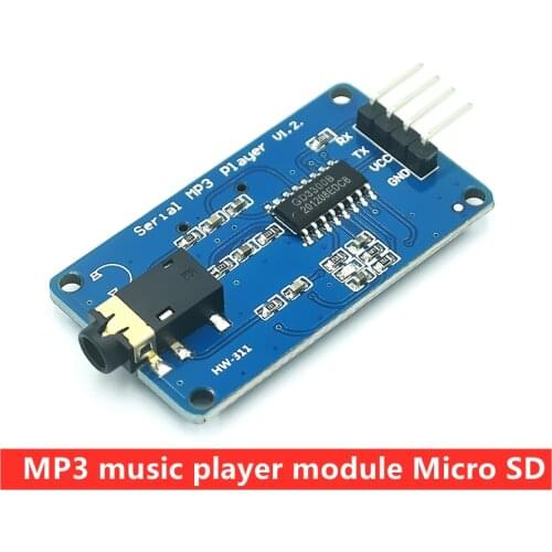 YX5300 is compatible with YX6300 UART TTL serial MP3 music player module Micro SD
