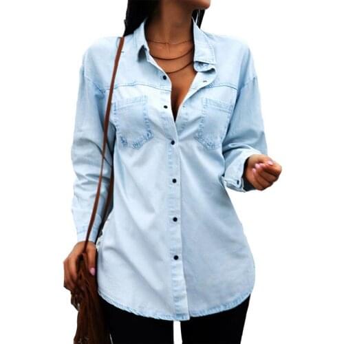 Women Skiny Turn Down Collar Denim Jacket Single Breasted Pocket Solid Blue Simple Basic Lady Denim Jackets Autumn Fashion New