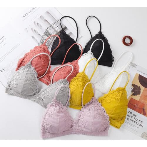 Women Lace Bra Push Up Bra Sexy Lingerie Floral Lace Brassiere Seamless Underwear Ultra-thin Bras For Women Wireless Bralette