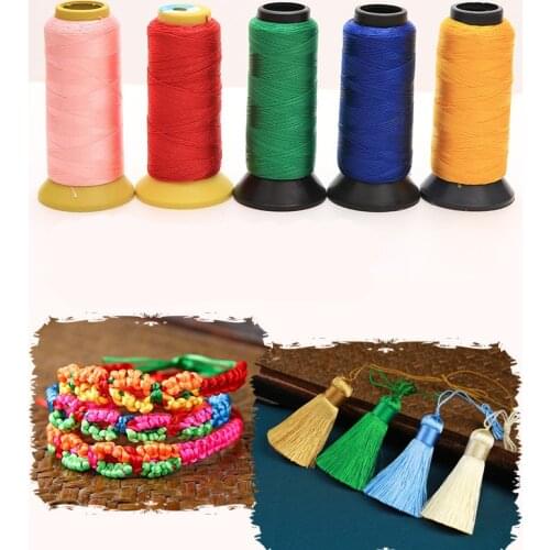 1 Roll 630m-1000m Nylon Spool Silk Beading Thread String Cord for Tassels Three Strands 0.2mm Cord for DIY Accessories Crafts