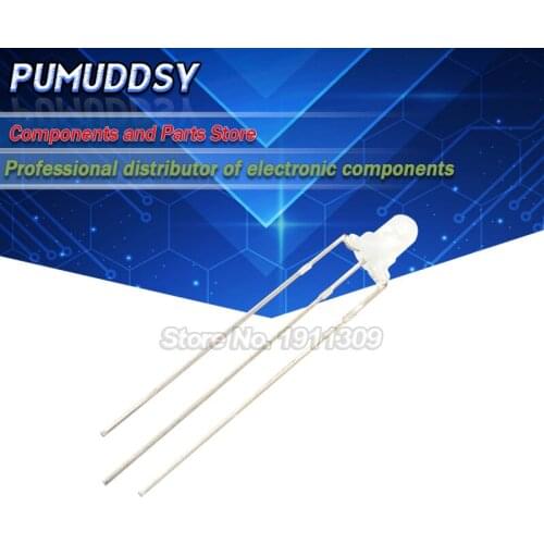 100PCS LED 3mm Round Diffused Red & Green two Color Common Anode LED Diode Light Emitting Diode