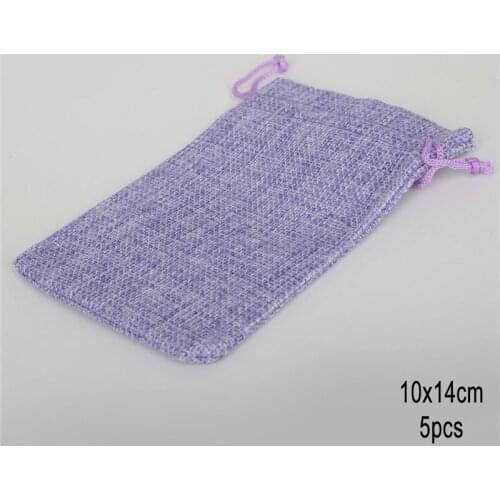 10x14cm 5pcs Vintage Natural Burlap Linen Cotton Small Gift Bags DIY Jewelry Packing Wedding Gift Drawstring Bags Pouches