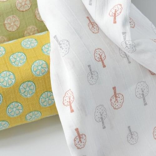 148x50cm Cartoon Lemon Slices sewing cotton fabric making Clothes Skirt Shirt Childrens Clothing Baby Cloth 180g/m