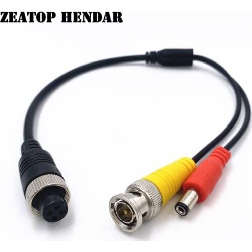 40Pcs M12 4Pin Aviation Male / Female Plug to DC + BNC Male Cable AV Adapter for CCTV Camera Security DVR Microphone Wire
