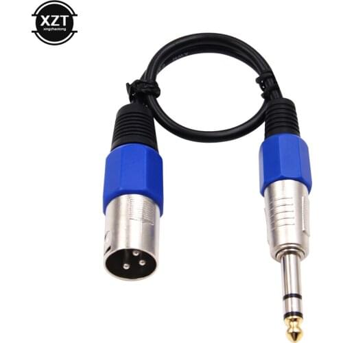 6.35mm Jack stereo Plug to 3Pin XLR Cable Male to Female audio Cable for Microphone connections Speakers amplifiers 30CM Adapter