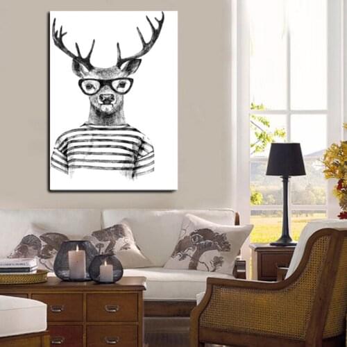 Anime Animals Nordic One Piece Poster Print Vintage Abstract Wall Art Canvas Painting Pictures for Child Bedroom Wall Decoration