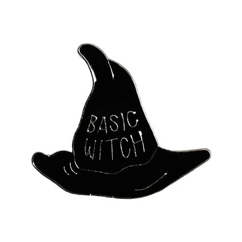 Dark Magic Wizard Hat Gothic Badges Brooches BASIC WITCH Button Pins For Backpacks Punk Brooch Fashion Jewelry Gift Scarf Buckle