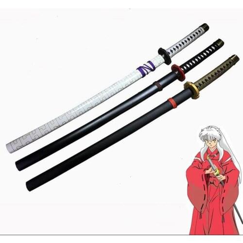 Inuyasha Sesshoumaru wooden sword Weapon cosplay Props Katana 41inch Wooden Scabbard Decorative Supply
