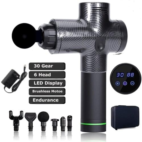 High Frequency Vibration Massage Gun Electric Fascia Gun For Fitness Deep Tissue Percussion Muscle Massager Slimming Shaping