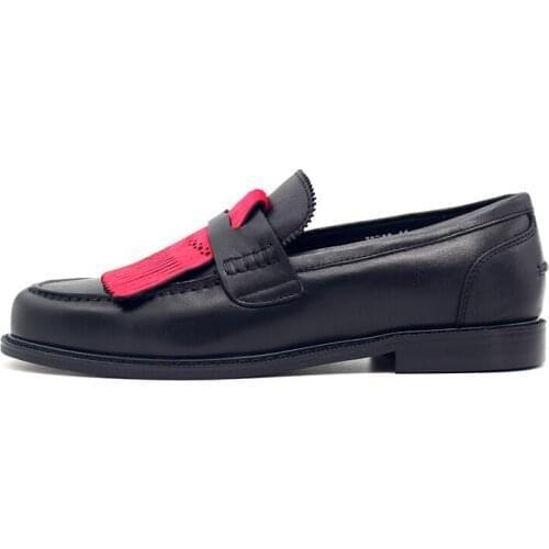 2020 England Gentleman Tassel Loafers Slip-On Casual Italian Genuine Leather Shoes Men Luxury Oil Brown Party Dress Shoes Male