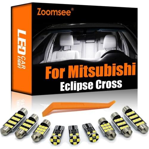 Zoomsee 13Pcs Interior LED For Mitsubishi Eclipse Cross 2018-2020 Canbus Vehicle Bulb Indoor Dome Map Reading Trunk Light Kit