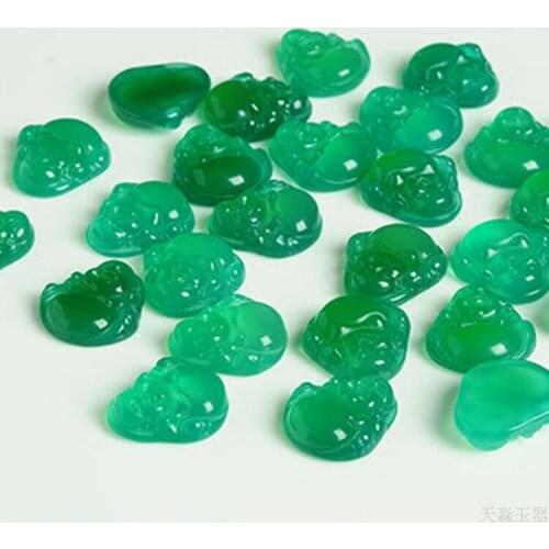 Fashion Natural Stone Chinese Buddha Red String Rope Lucky Amulet Necklace for Women Men