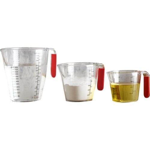 3PCS Measuring Cup Set,250Ml/500Ml/1000Ml,Stackable Measuring Cup with Different Size Units,Heat-Resistant,for Kitchen