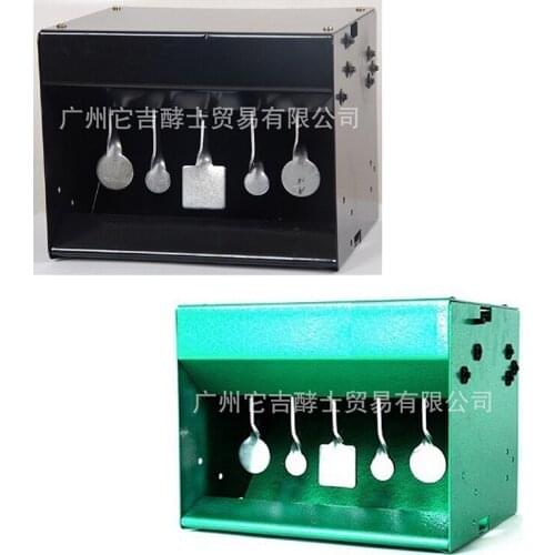 5 Targets Self Resetting Metal Target Set BB Metal Box BB Bullet Recovery For Air Gun Rifle Training Prictise