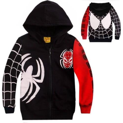 New Spiderman Clothes Spring Autumn Children hoods kids Hoodie Cartoon Spider Man Coat Baby Outwear boys Clothing girls shirts
