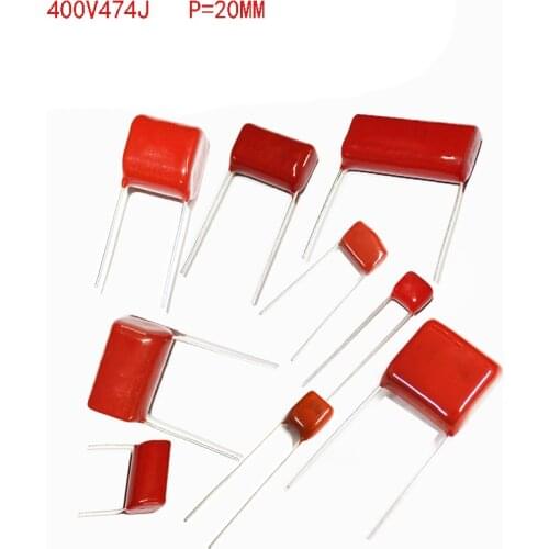 New 20PCS 400V474J 474J400V Pitch 20MM 400V 474J 0.47UF 470NF CBB22 Polypropylene film capacitor