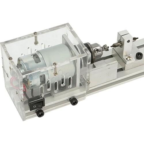 New high-quality DC 24V 80W small lathe woodworking machinery DIY lathe standard configuration + power supply