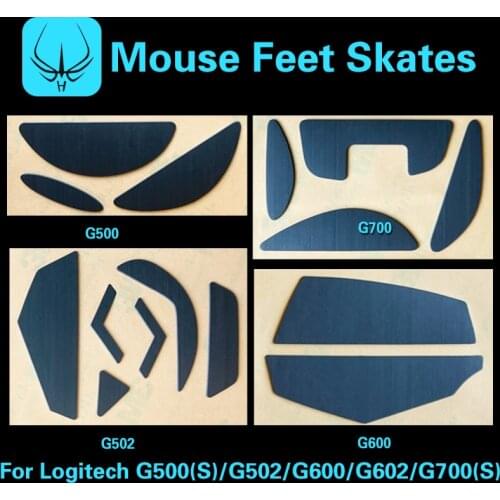Hotline games original competition level feet mouse skates for logitech G500 G500S G502 G600 G602 G700 G700S Foot pad