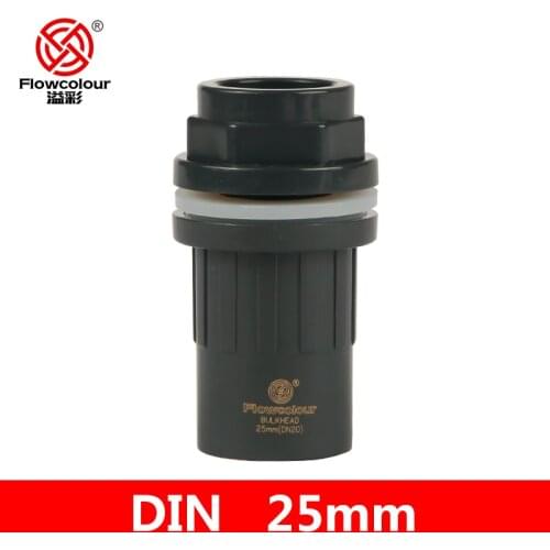 Flowcolour 25mm UPVC bulkhead Home Garden Irrigation Water Pipe Fittings Aquarium Fish Tank Tube Joints DIY Shelf Joint