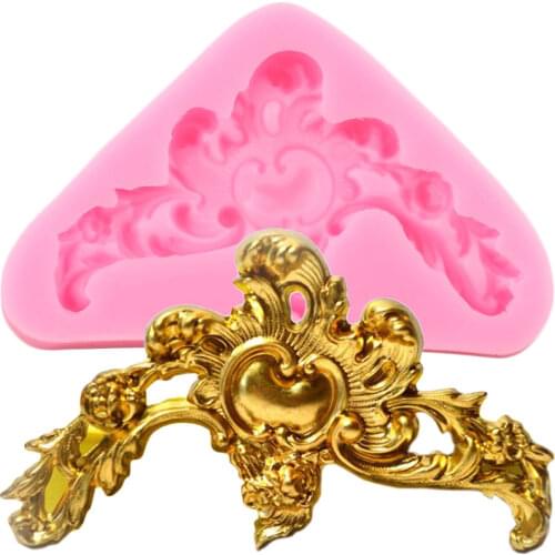 Flourish Flower Silicone Molds DIY Leaves Scroll Relief Cupcake Topper Fondant Cake Decorating Tools Candy Clay Chocolate Moulds