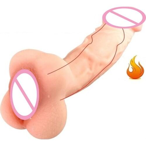 2 in 1 Realistic Dildo Anal Plug Male Masturbation Cup G Butt Adult Love Sex Toy for Women Men