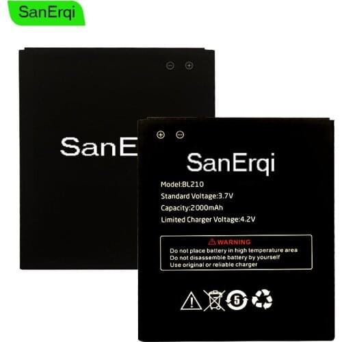 SanErqi 2017 10pcs BL210 for Lenovo A536 A606 S820 S820E A750E A770E A656 A766 A658T S650 BL 210 BL210Phone Replace battery