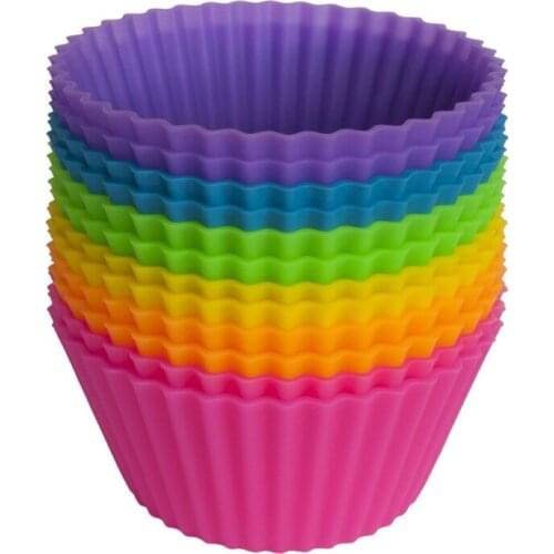40 pcs Silicone Muffin Cake Cupcake Cup Cake Mould Case Bakeware Maker Mold Tray Baking Jumbo Kitchen Baking Tool