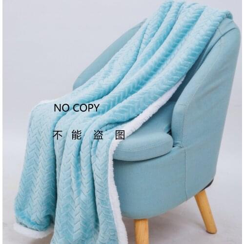 Warm Jacquard Weave Blanket Throw Size Leaf Pattern, Super Soft BLANKETS 127x152cm, Cozy Fleece Blankets Two Layers
