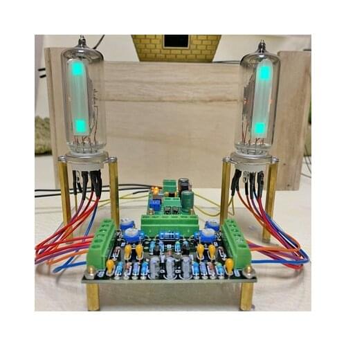 6E2 Tube Driver Board Kit Dual-channel Fluorescent Level Indicator Drive Amplifier Volume Indication Preamp DIY Audio DC 12V
