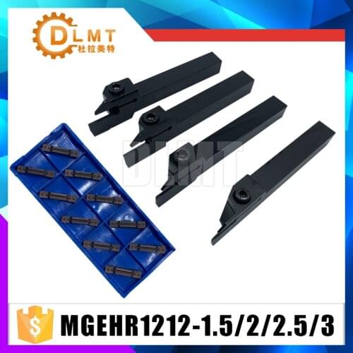 External Grooving Turning Lathe Bar MGEHR1212-1.5 MGEHR1212-2 MGEHR1212-2.5 MGEHR1212-3 Tool Holder Set