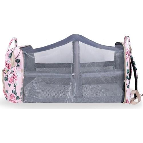 New Diaper Baby Bags with Bed Mummy Bag Waterproof Nylon Maternity Nappy Moms Backpack Baby Nursing Changing Bag For Baby Care