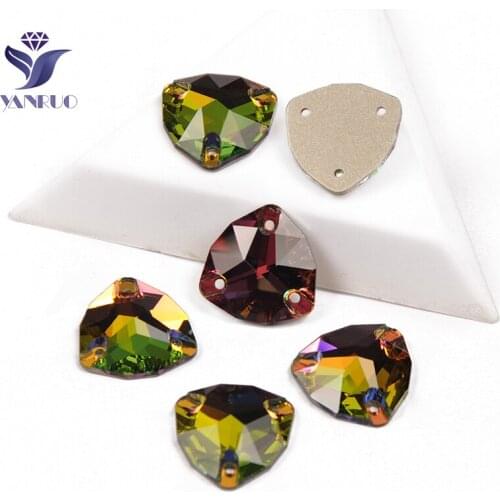 YANRUO 3272 All Sizes VM Trilliant Flat Back Craft Gems DIY Strass Crystal Rhinestones Sew On Glass Stones For Needlework