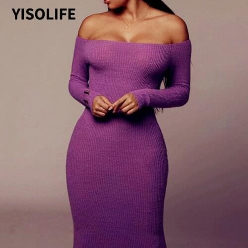Модные вязаные платья YISOLIFE China At AliExpress