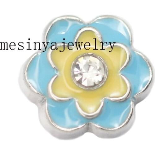 10pcs flower floating charms for glass locket Min amount $15 per order mixed items, FC-187