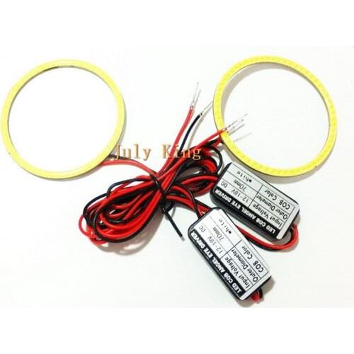 July King 70mm Eexternal Diameter, 2pcs, Super Bright Waterproof LED Angel Eyes Rings, COB Lens, Q5 Hella, Big Lamp