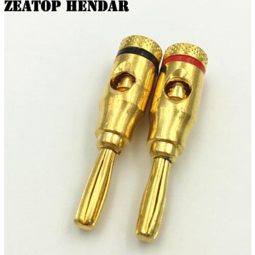 20Pcs 4mm Plug Connector Gold plated Musical Speaker Cable Wire Screw Banana Plug Connector